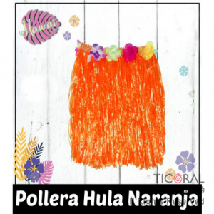 POLLERA PLASTICA HAWAIANA NARANJA x 1 POLLERA PLASTICA HAWAIANA NARANJA x 1